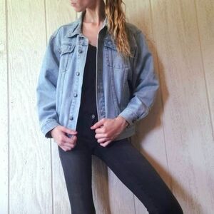 Vintage Jean Jacket Oversized Womens Small / Medium